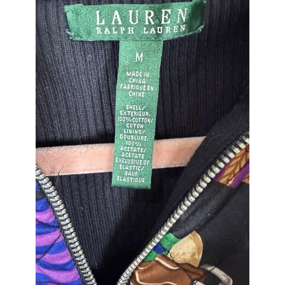 Ralph Lauren Equestrian Quilted Jacket Size Medium Horse Preppy - Picture 4 of 7